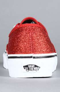 Vans Footwear The Authentic Sneaker in Red Glitter  Karmaloop 