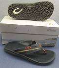 OLUKAI MENS KIAI SANDALS/FL​IP FLOPS 10118 BLACK size 1