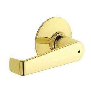 Schlage Elan Bright Brass Bed and Bath Lever F40 ELA 605 at The Home 