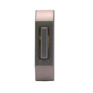 IQ America Wired Lighted Doorbell Push Button   Satin Nickel DP 1234A 