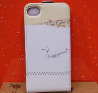 Colorful Fashionable Flip Lace Leather PU Case Cover For iPhone 4 4G 
