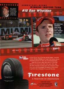 DAN WHELDON Firestone Tires    2006 Magazine Print Ad /m  