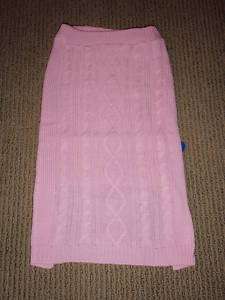 PINK CABLE TWIST DOG SWEATER   NWT  
