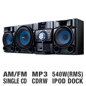Sony MHC EC909iP Mini Hi Fi Music System   540 Watt (RMS), iPod Doc at 