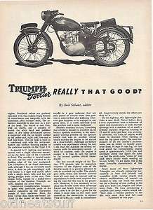 1954 Triumph Terrier Motorcycle report 10/3/11  