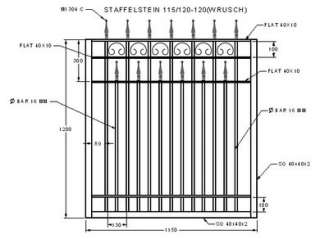 Pforte Staffel. Gartentor Gartentür Gartenpforte  