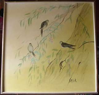 Painting of Birds, Signed, Ashbrook  