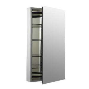 KOHLER Catalan mirrored cabinet with 107 degree hinge in Satin 