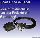 Scart auf VGA Adapter Ka​bel 5m für Beamer / Projektor w