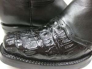 NEW RODEO SQUARE TOE CROCODILE ALLIGATOR COWBOY BOOTS WESTERN SHOES 