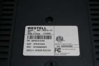  Westell Model A90 750015 07 DSL Verizon Wireless Modem Router Combo