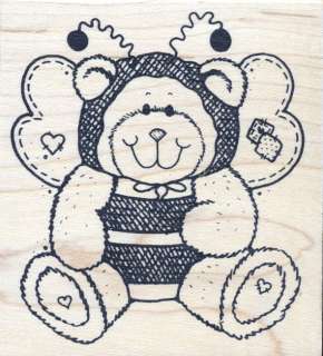 Great Impressions Bear in Bee Costume Rubber Stamp  