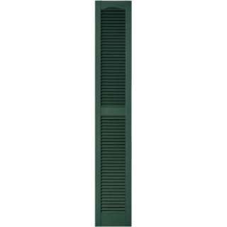 Builders Edge 12 In. X 72 In. Louvered Vinyl Exterior Shutters Pair 