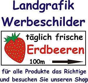 Werbeschild Schild Schilder Erdbeeren Erdbeere Obst  