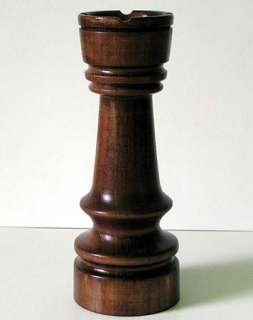 Große Schachfigur aus Holz Schwarzer Turm, Höhe 24 cm  
