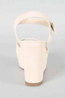   Platform Wedge Heel Strap Sandals Shoes Beige Black Pippa 15 US 6 10