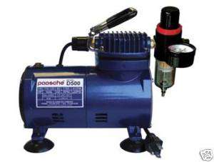 Paasche Airbrush Compressor w ShutOff +Regulator D500SR  