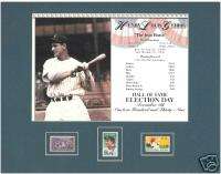 LOU GEHRIG Hall of Fame Induction Day Card LOU GEHRIG Baseball Stamps 