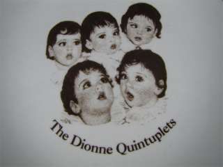 Vintage Dionne Quintuplets Plate Gold Trim Made Canada  