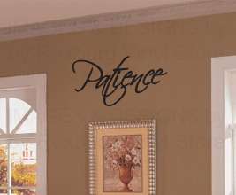 Patience Vinyl Wall Sticker Art Decor Decal Lettering Quote Religious 
