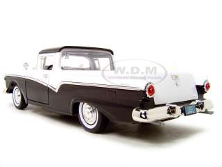 1957 FORD RANCHERO WHITE/BLACK DIECAST CAR MODEL 1/18  