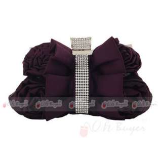 new lady Wedding Evening Purse bridal Clutch with chain 5 colours 