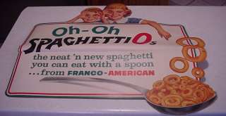 1965 Campbell Franco American Spaghetti Os Ad Display  