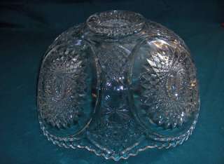   bid is a very elegant crystal APG (American Pressed Glass) punch bowl