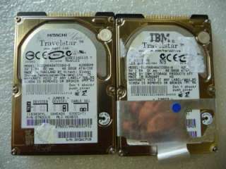 Lot Of 2 Hitachi IBM IC25N040ATCS04 0 40GB 4.2K ATA/IDE Laptop Hard 