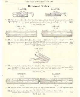 1902 Stanley Boxwood Ruler Caliper Antique Catalog Ad  