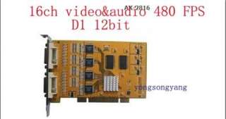 Dvr card 16 ch video & audio h.264 D1 480fps  