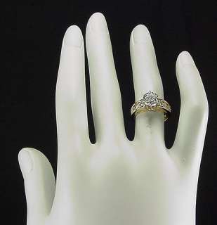 Classic Estate 14K Yellow Gold 7Mm .50 Carat Diamond Engagement Ring 