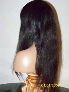 Full Lace Human Malaysian Hair Remi Remy Wig 130% Density #1 Black 