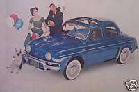 LE CAR HOT RENAULT DAUPHINE VINTAGE 1959 PRINT AD  
