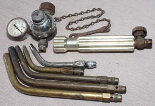   Acetylene Plumbers Torch with 5 Tips Regulator and Tank Wrench  