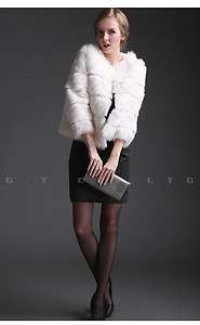 0229 rabbit fur Coat Jacket overcoat garment outwear parka apparel 