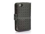 Black Dot Flip PU Leather Card Holder Wallet Case Pouch Cover For 