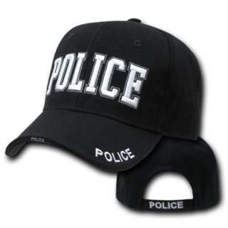 Black Police Officer Law Enforcement Cop Costume Baseball Ball Cap Hat 