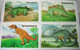 Big Lot of 4 Dinosaur Kids Childrens Placemats + Facts  