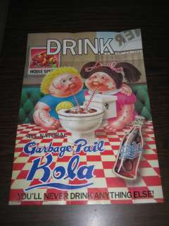 Garbage Pail Kids Poster Drink Kola #1 GPK 1986 Topps  