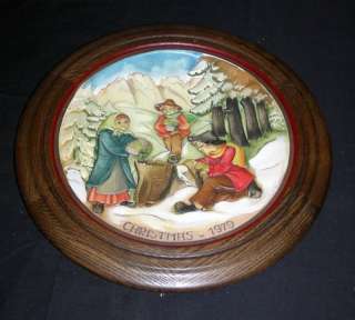 1979 Wood Carved Christmas Plate by ANRI #9  