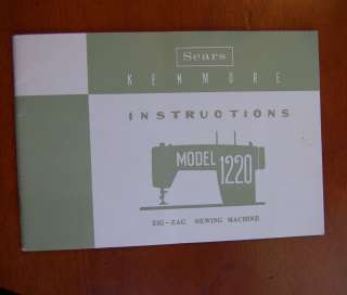 Kenmore Model 1220 Sewing Machine Instruction Manual  