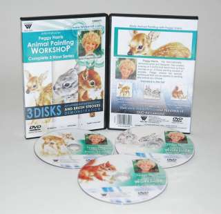 PEGGY HARRIS DVD SET 3 HOW TO PAINT ANIMALS IN OIL NEW  