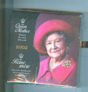 2002 Queen Mother Proof Silver Dollar  