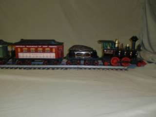 JIM BEAM, TRAIN DECANTER, 6 PC TRAIN SET WITH TRACK, 5 SEALED, GREAT 
