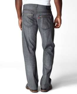 Levis Mens 569 Loose Straight Back Zip Jeans Grey Deal #0001  