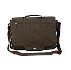 STORM Benson Laptop Bag 15.6 Grey/Green Canvas Brand N