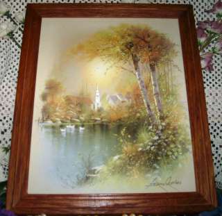 ANDRES ORPINAS LITHO Print WOODEN Wall EASEL Frame ART  