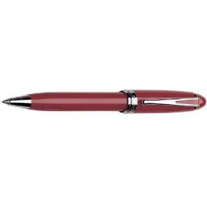   Aurora Ipsilon Deluxe Red Ballpoint Pen   Chrome Trim