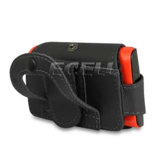 BLACK HORIZONTAL LEATHER POUCH CASE BELT CLIP FOR SONY ERICSSON XPERIA 
